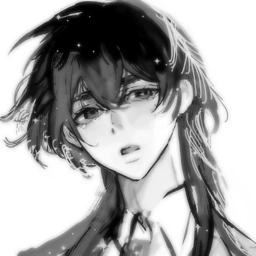 эскиз человеческое лицо аниме