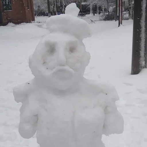 outdoor snowman freezing