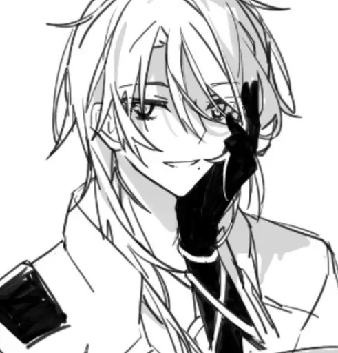 эскиз аниме иллюстрация