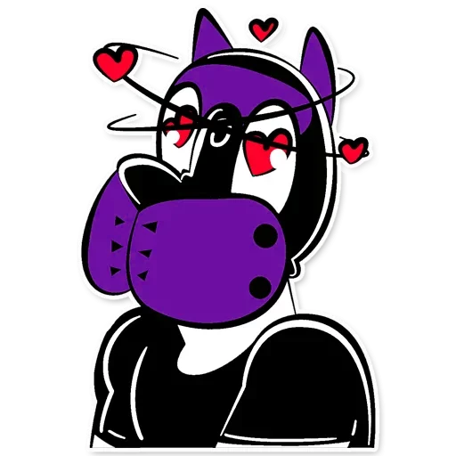 Sticker RubberTheNibblesPurple - 1