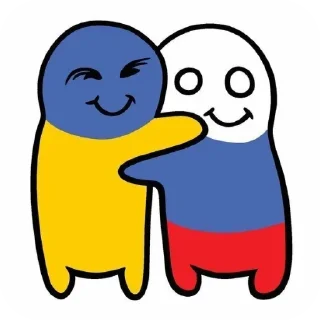 Стикер Russian-Ukrainian Peace Action: @RUS_UKR47 - 11