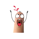 Стикер Fingers @stickersb2b - 1