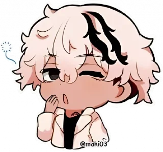 Стикер 𝓡𝔂𝓾𝓼𝓮𝓲 𝓢𝓪𝓽𝓸 𝓬𝓱𝓲𝓫𝓲 - 10