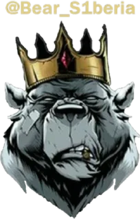 Sticker ☆☆Rough Bear ✌️(Грубый Мишка) - 2