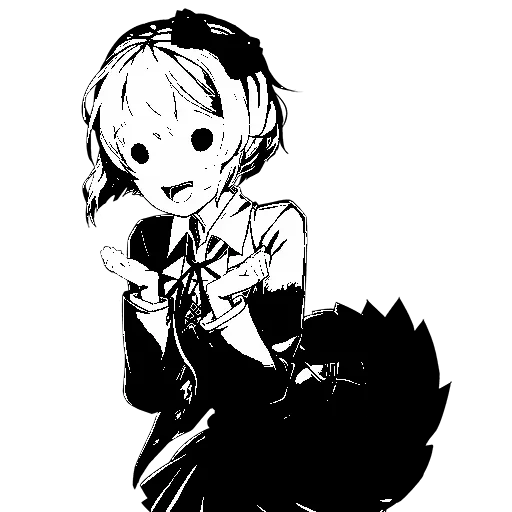 аниме эскиз иллюстрация