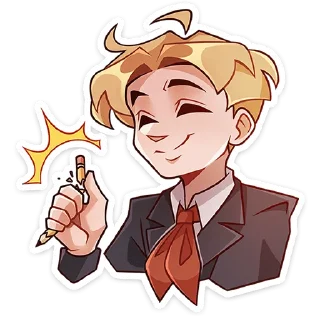 Sticker Школьник Владик @Nyasticks - 7
