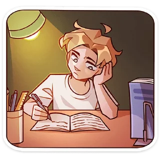 Sticker Школьник Владик @Nyasticks - 8