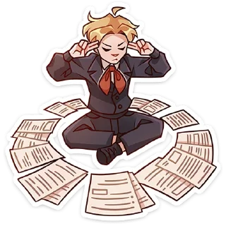 Sticker Школьник Владик @Nyasticks - 3