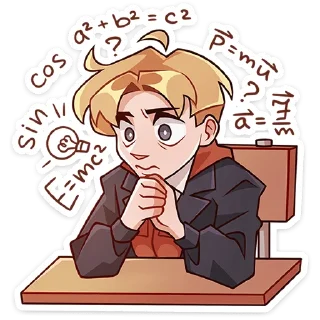 Sticker Школьник Владик @Nyasticks - 1