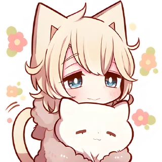 Sticker Соннный котёнок @Nyasticks - 9