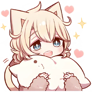 Sticker Соннный котёнок @Nyasticks - 11