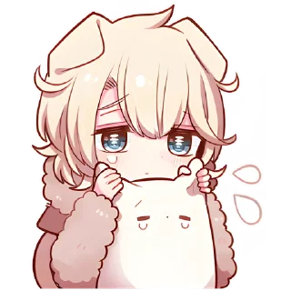 Sticker Соннный котёнок @Nyasticks - 6