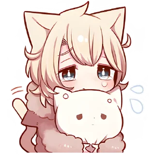 Sticker Соннный котёнок @Nyasticks - 0