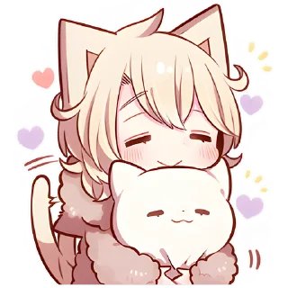 Sticker Соннный котёнок @Nyasticks - 2
