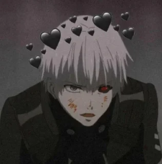 Sticker Канеки Кен @Shiroichan21❧𝕾𝖍𝖎𝖗𝖔𝖎 ☙ @Tgthemstickbot - 8