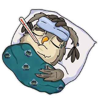 Стикер Сова - душа компании - 1