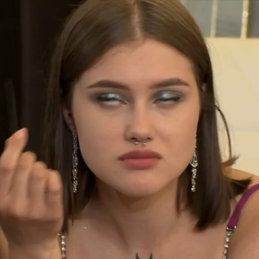 person human face lipstick