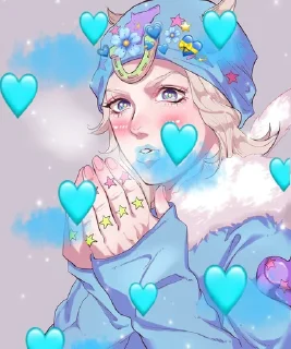 Стикер Сердечки Джонни @StickersPackRobot - 9