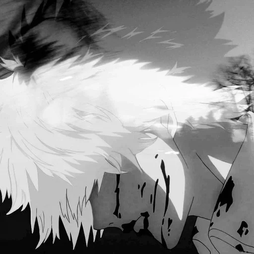 black and white sketch painting