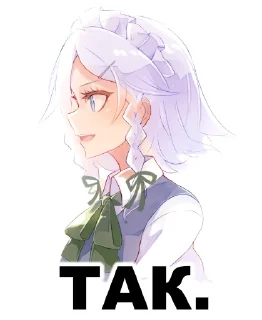 Стикер Sakuya Izayoi [UA] by @fw_190d - 0