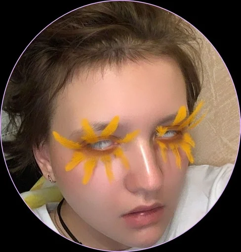 human face eyelash closeup