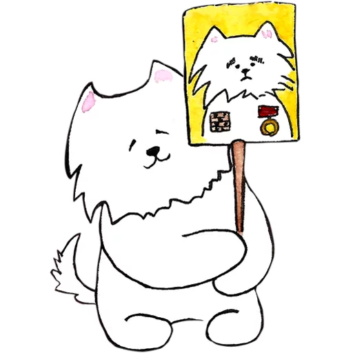 Sticker Samoyed_Moscow - 1