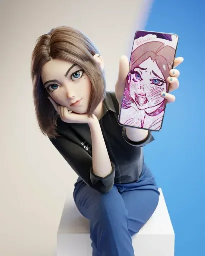 cartoon human face clothing