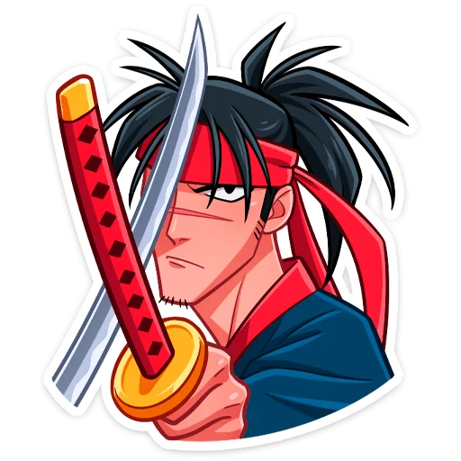 Стикер Самурай Хиро @nyasticks - 7