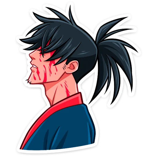 Стикер Самурай Хиро @nyasticks - 5