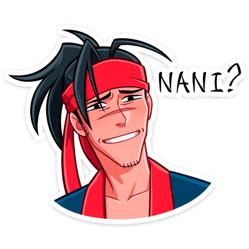 Стикер Самурай Хиро @nyasticks - 2