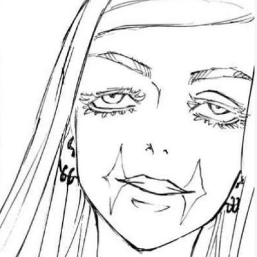 линейное искусство эскиз человеческое лицо