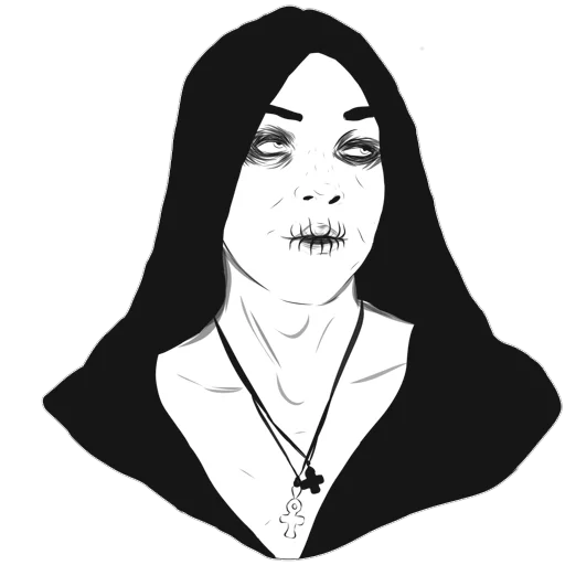 human face sketch illustration