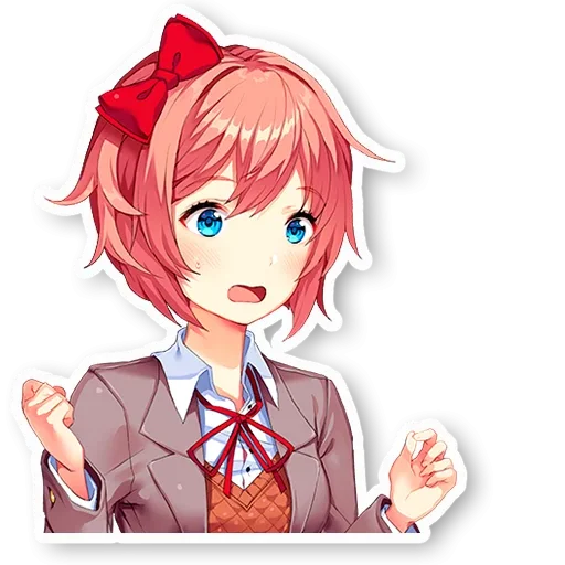 Стикер Sayori @ddlcmeme - 11