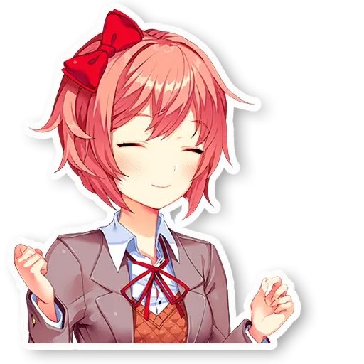 Стикер Sayori @ddlcmeme - 9