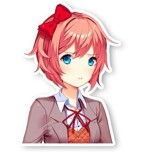 Стикер Sayori @ddlcmeme - 8