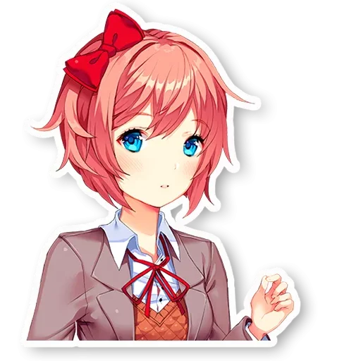 Стикер Sayori @ddlcmeme - 4