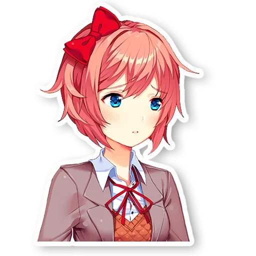 Стикер Sayori @ddlcmeme - 3