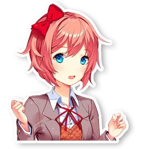 Стикер Sayori @ddlcmeme - 1