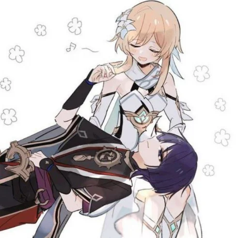 Sticker Scaramouche x Lumine @itsgensharts - 0