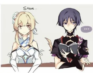 Sticker Scaramouche x Lumine @itsgensharts - 5