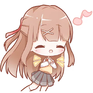 Sticker Тяночки-школьницы @Nyasticks - 11