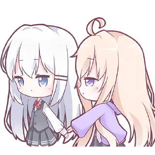 Sticker Тяночки-школьницы @Nyasticks - 0