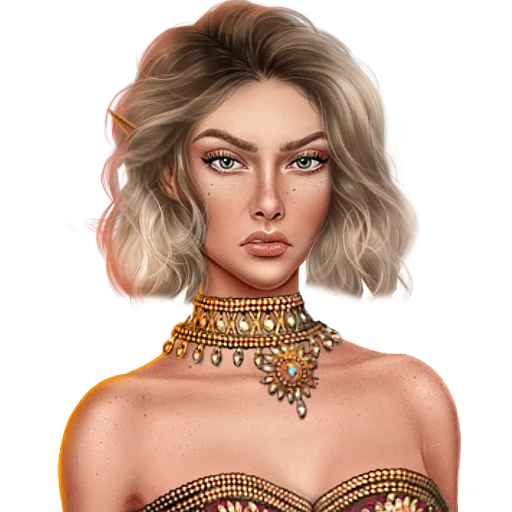 necklace human face lipstick