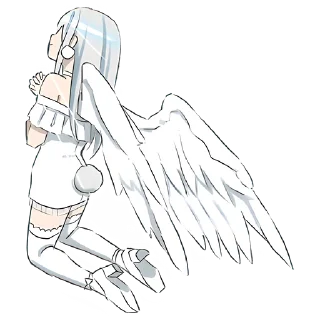 Стикер Серебряный ангел @Nyasticks - 5