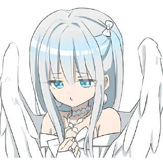 Стикер Серебряный ангел @Nyasticks - 4