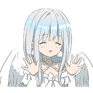 Стикер Серебряный ангел @Nyasticks - 8