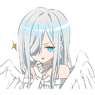 Стикер Серебряный ангел @Nyasticks - 2