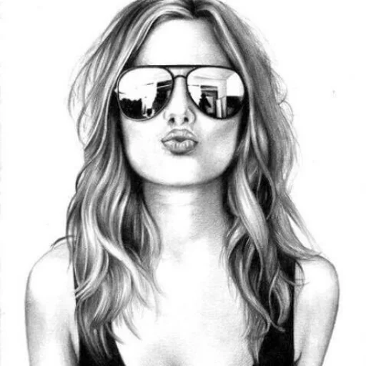 human face goggles sketch