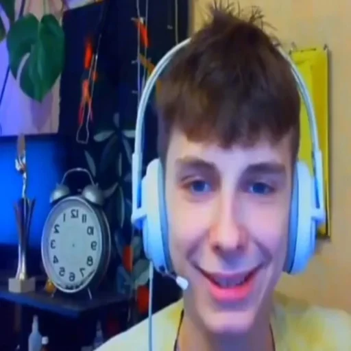 headphones indoor human face