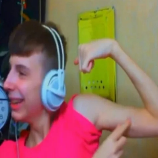 person headphones human face